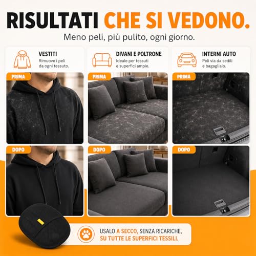 Guanto Rimozione Peli Pro Veloura Pets Per Cani e Gatti - Riutilizzabile